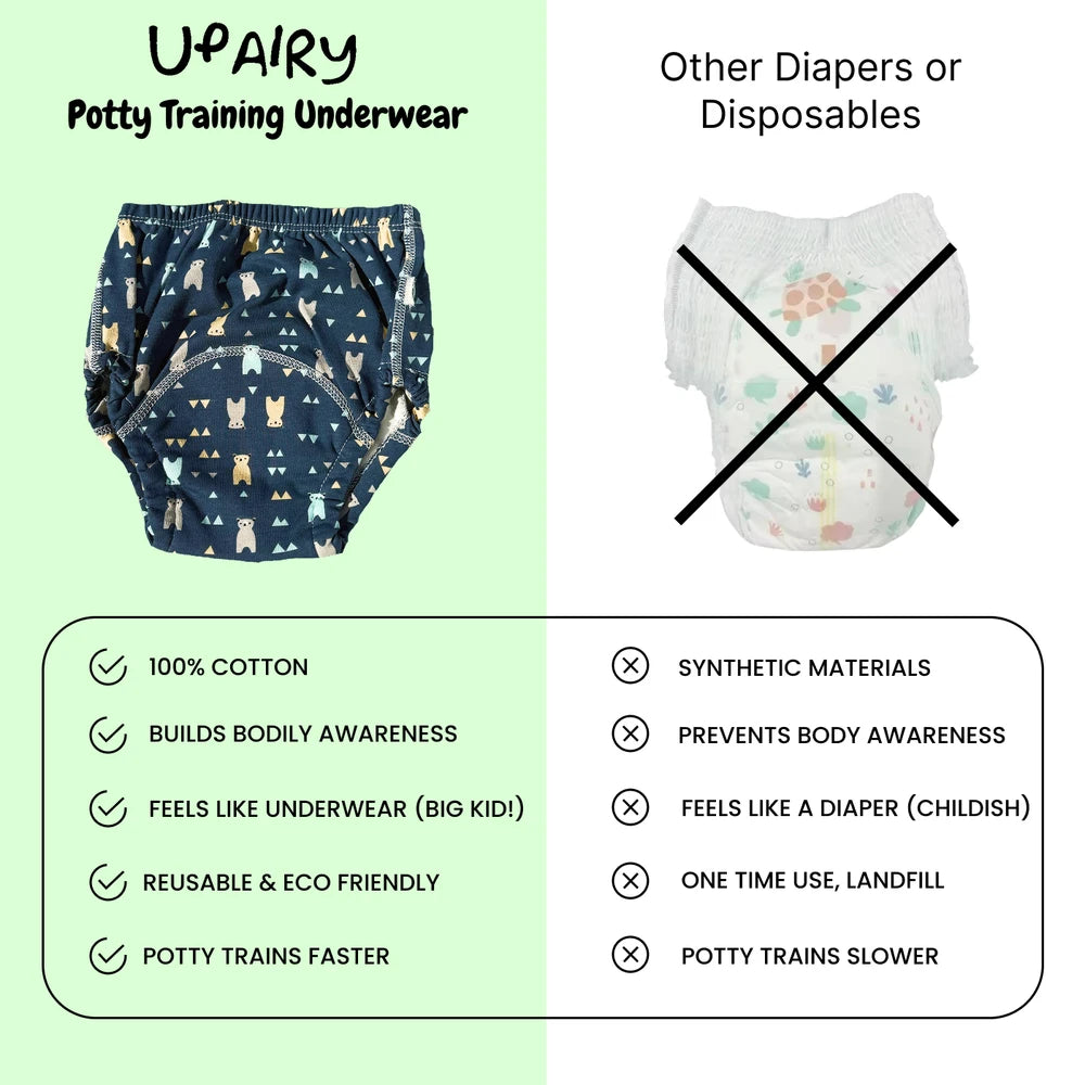 Potty Training Underwear for Toddlers | Fun Prints, Leak-Resistant