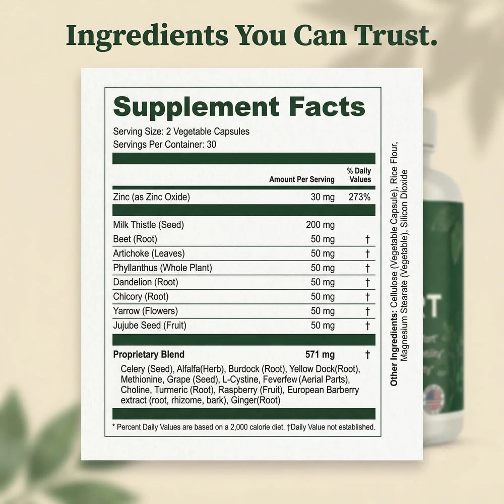 GLP-1 Digestive Support Supplement | Artichoke, Dandelion & Ginger