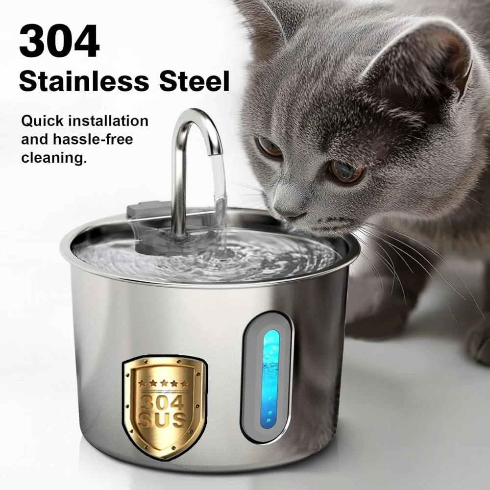 OYES Stainless Steel Automatic Pet Water Fountain