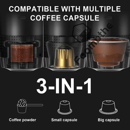 Portable Espresso Machine | 3-in-1 Wireless Travel Coffee Maker