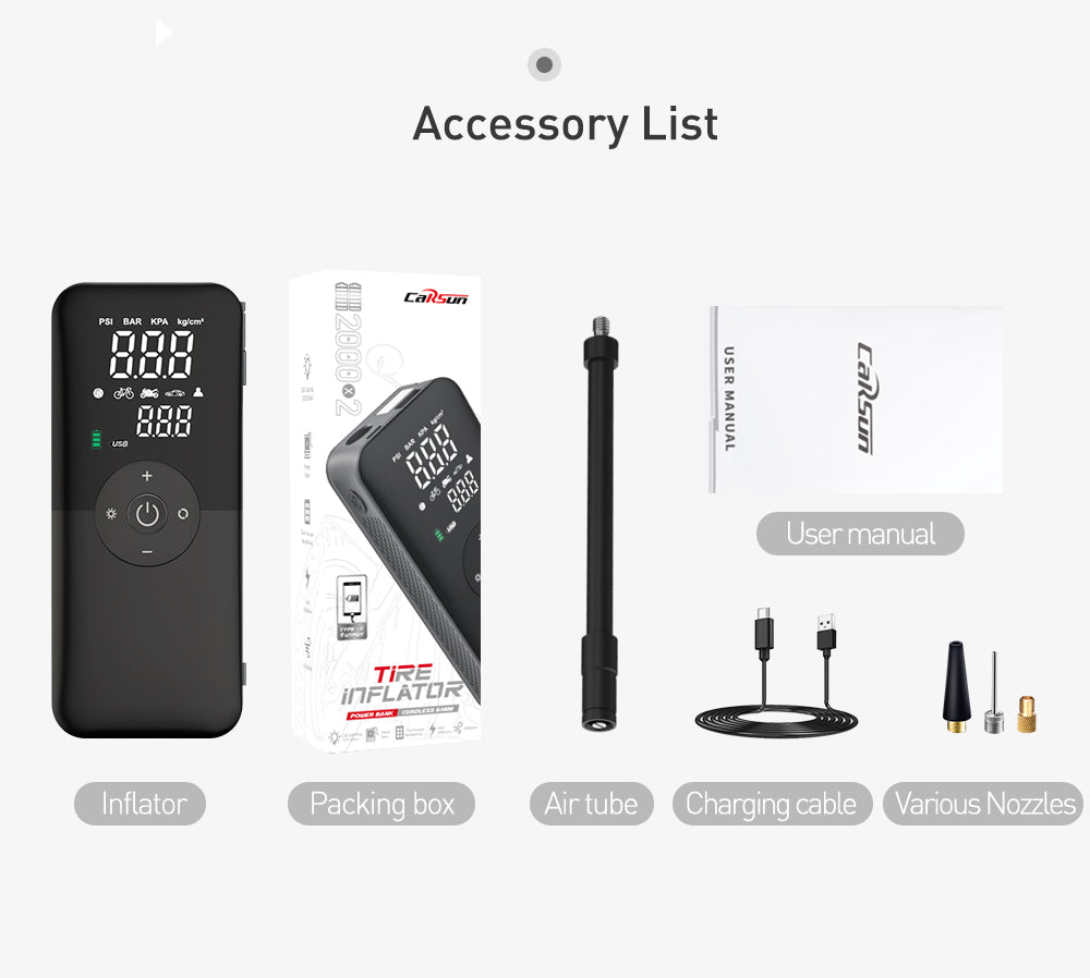Rechargeable Tire Inflator | Digital Cordless Air Pump for Cars & Bikes