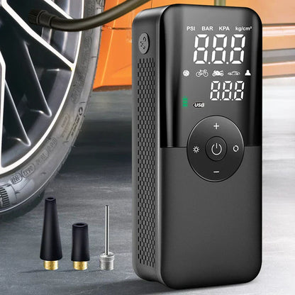 Rechargeable Tire Inflator | Digital Cordless Air Pump for Cars & Bikes