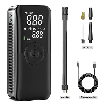 Rechargeable Tire Inflator | Digital Cordless Air Pump for Cars & Bikes