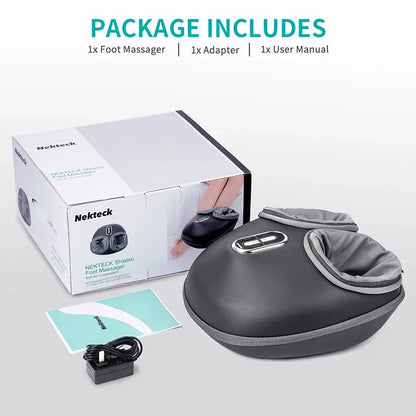 Shiatsu Foot Massager with Heat | Deep-Knead Air Compression Relief