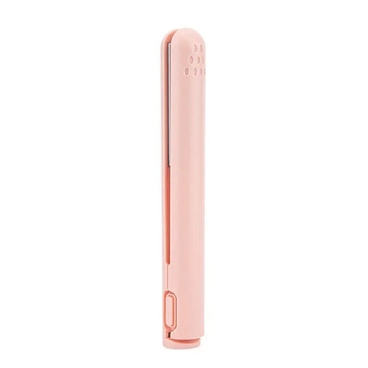 Portable 2-in-1 Curling Iron – USB Rechargeable Straight & Curl Tool