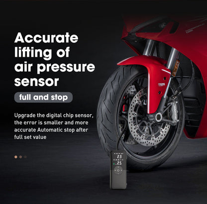 Rechargeable Tire Inflator | Digital Cordless Air Pump for Cars & Bikes