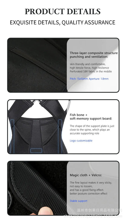 Back Brace Posture Corrector for Women and Men, Shoulder Straightener Adjustable Full Back Support Upper and Lower