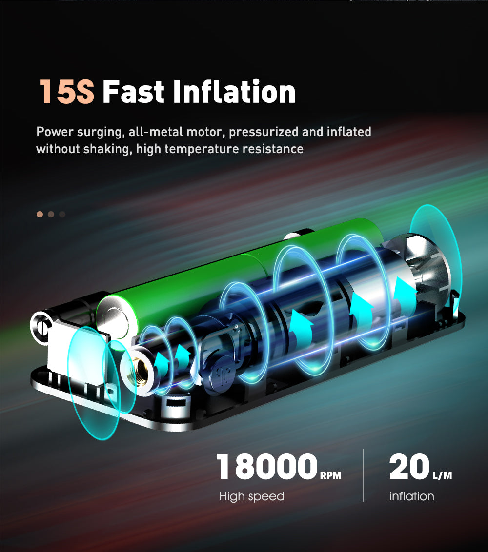 Rechargeable Tire Inflator | Digital Cordless Air Pump for Cars & Bikes