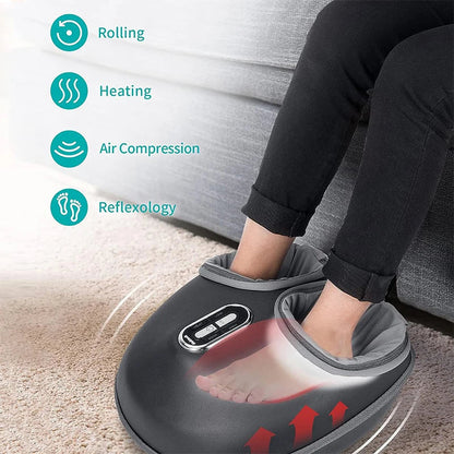 Shiatsu Foot Massager with Heat | Deep-Knead Air Compression Relief