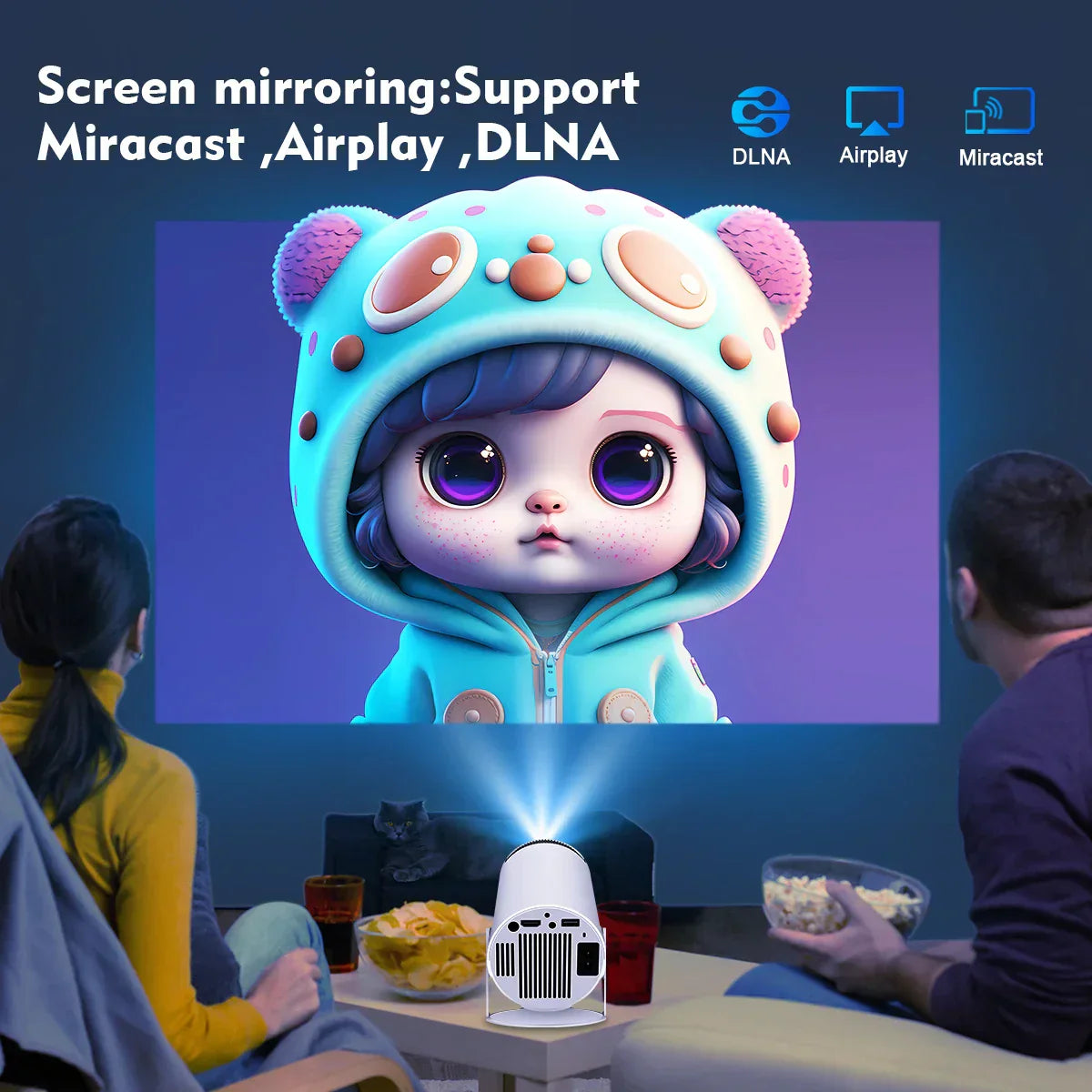 HY300 Pro 4K Android Projector | WiFi6, 260ANSI, Bluetooth 5.0