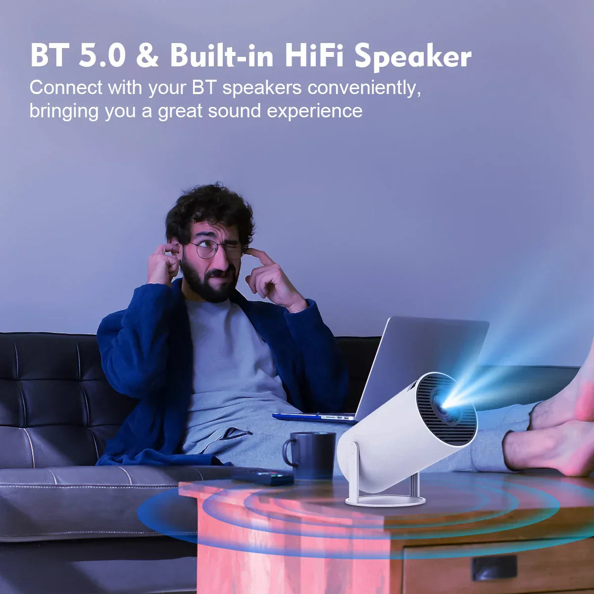 HY300 Pro 4K Android Projector | WiFi6, 260ANSI, Bluetooth 5.0