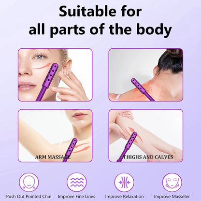 24 Germanium Face Massage Beauty Acupoint Roller Stick Wholesale Beauty Roller Tool Face Gua Sha Massager Women Skin Care Beauty