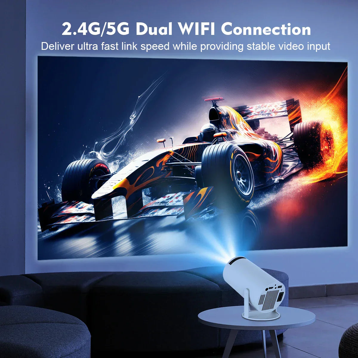 HY300 Pro 4K Android Projector | WiFi6, 260ANSI, Bluetooth 5.0