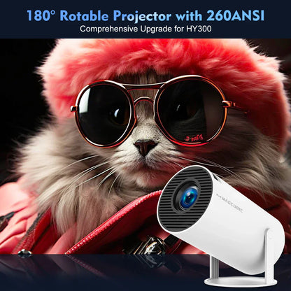 HY300 Pro 4K Android Projector | WiFi6, 260ANSI, Bluetooth 5.0