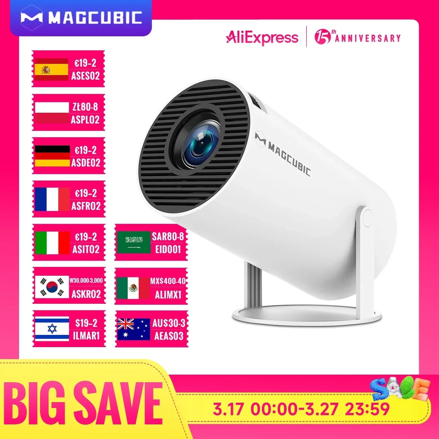 HY300 Pro 4K Android Projector | WiFi6, 260ANSI, Bluetooth 5.0