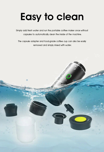 Portable Espresso Machine | 3-in-1 Wireless Travel Coffee Maker
