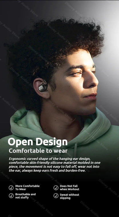 Wireless Open-Ear Sports Headphones – Bluetooth 5.4 + TF Card Support