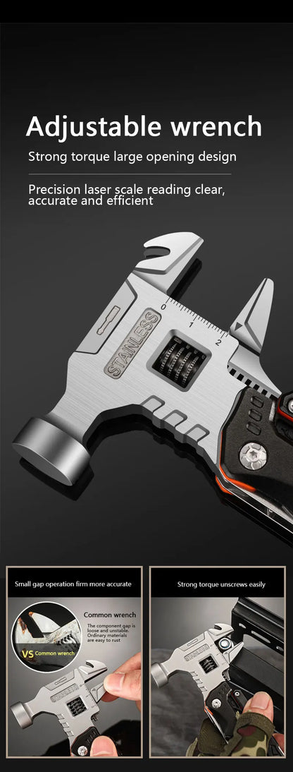 HaulPro™ 14-in-1 Emergency Multi-Tool | Hammer, Pliers & Wrench in One