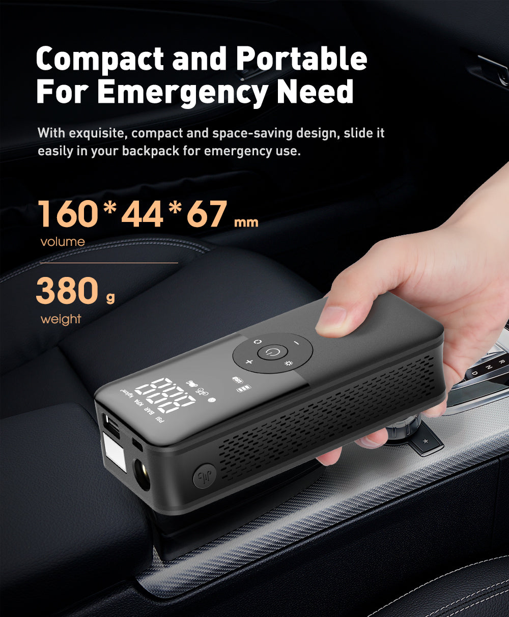 Rechargeable Tire Inflator | Digital Cordless Air Pump for Cars & Bikes