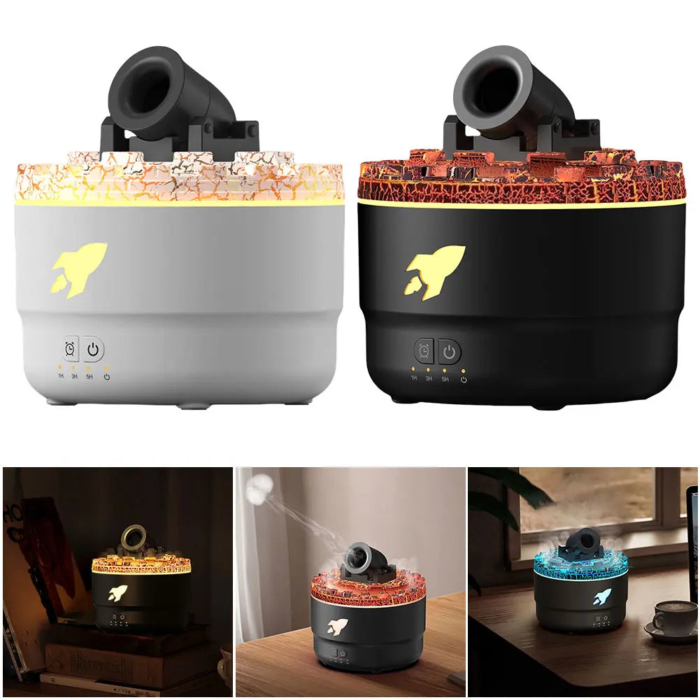 Ember Glow™ Volcano Diffuser | Flame-Effect Aromatherapy Humidifier