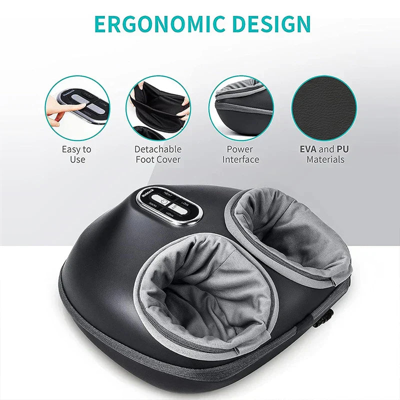 Shiatsu Foot Massager with Heat | Deep-Knead Air Compression Relief