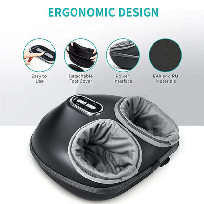 Shiatsu Foot Massager with Heat | Deep-Knead Air Compression Relief
