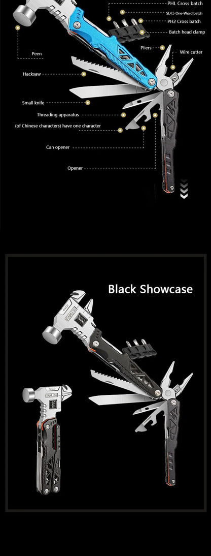 HaulPro™ 14-in-1 Emergency Multi-Tool | Hammer, Pliers & Wrench in One