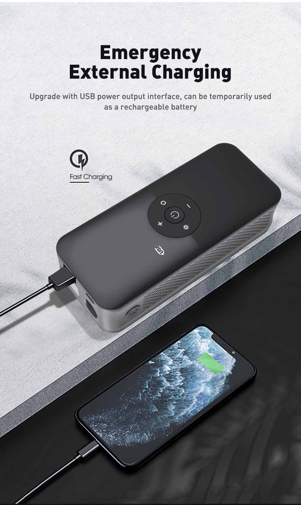 Rechargeable Tire Inflator | Digital Cordless Air Pump for Cars & Bikes
