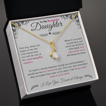 To My Beautiful Daughter| Alluring Beauty Necklace