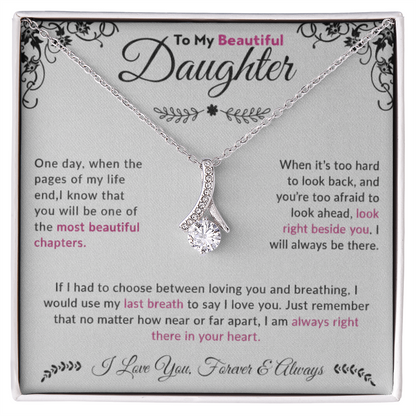 To My Beautiful Daughter| Alluring Beauty Necklace