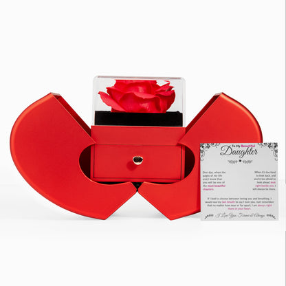 To My Beautiful Daughter|Alluring Beauty Necklace Luxury Rose Box