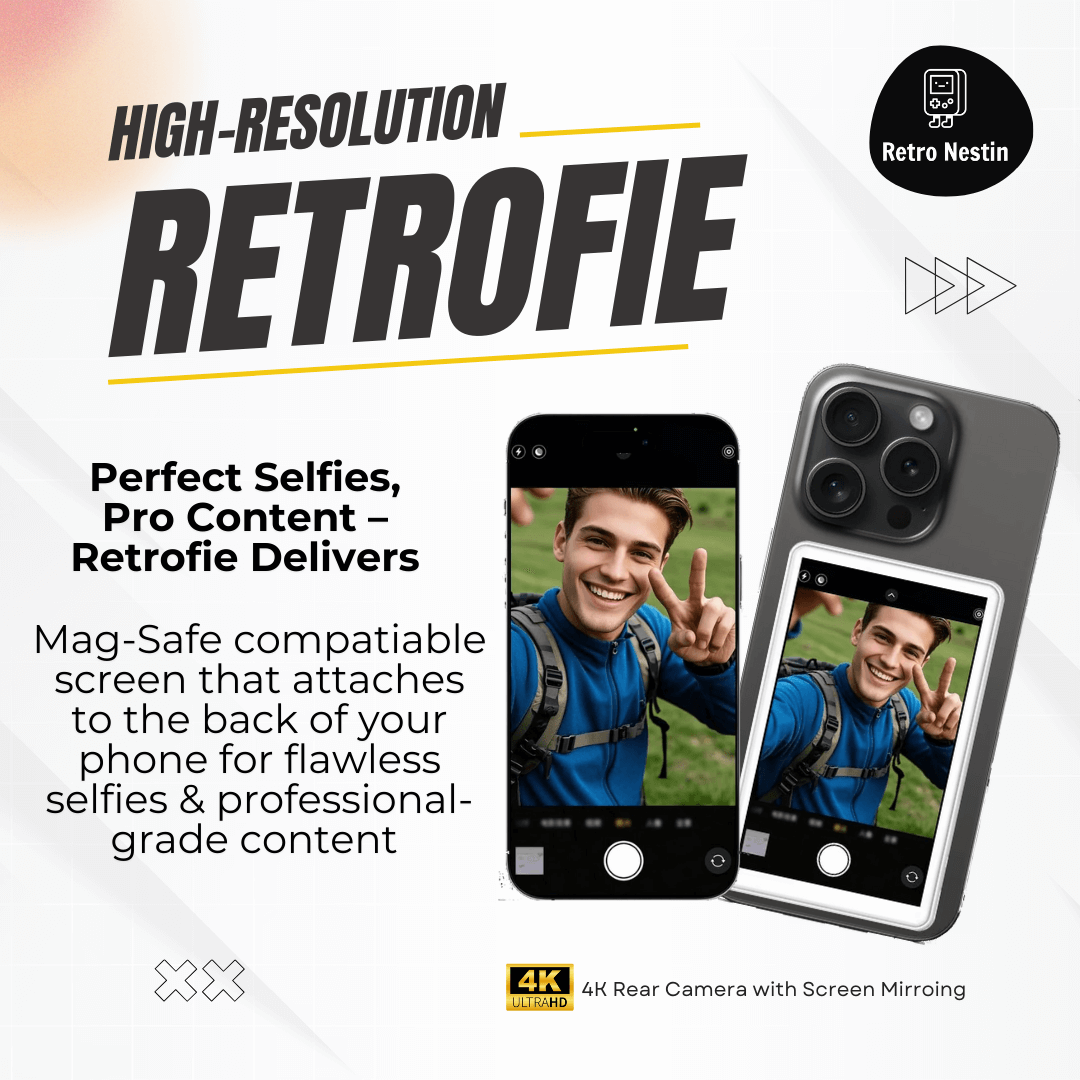 MagSnap™ Selfie Screen | Magnetic Phone Mirror for Perfect Rear-Camera Selfies