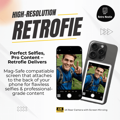 MagSnap™ Selfie Screen | Magnetic Phone Mirror for Perfect Rear-Camera Selfies