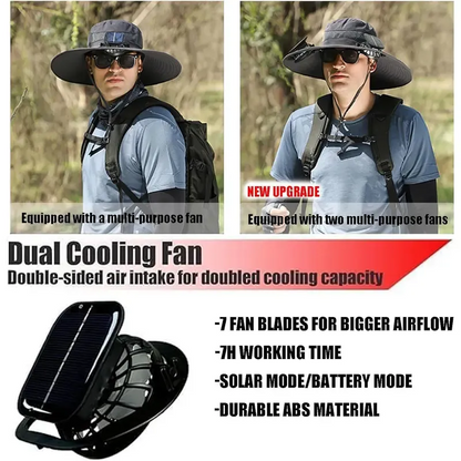Solar Breeze™ Fan Hat | Solar-Powered Cooling Hat for Outdoor Work & Play