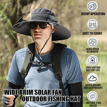 Solar Breeze™ Fan Hat | Solar-Powered Cooling Hat for Outdoor Work & Play