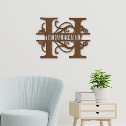 Custom Family Name Sign | Personalized Metal Wall Art (FLAG IT!™ Collection)