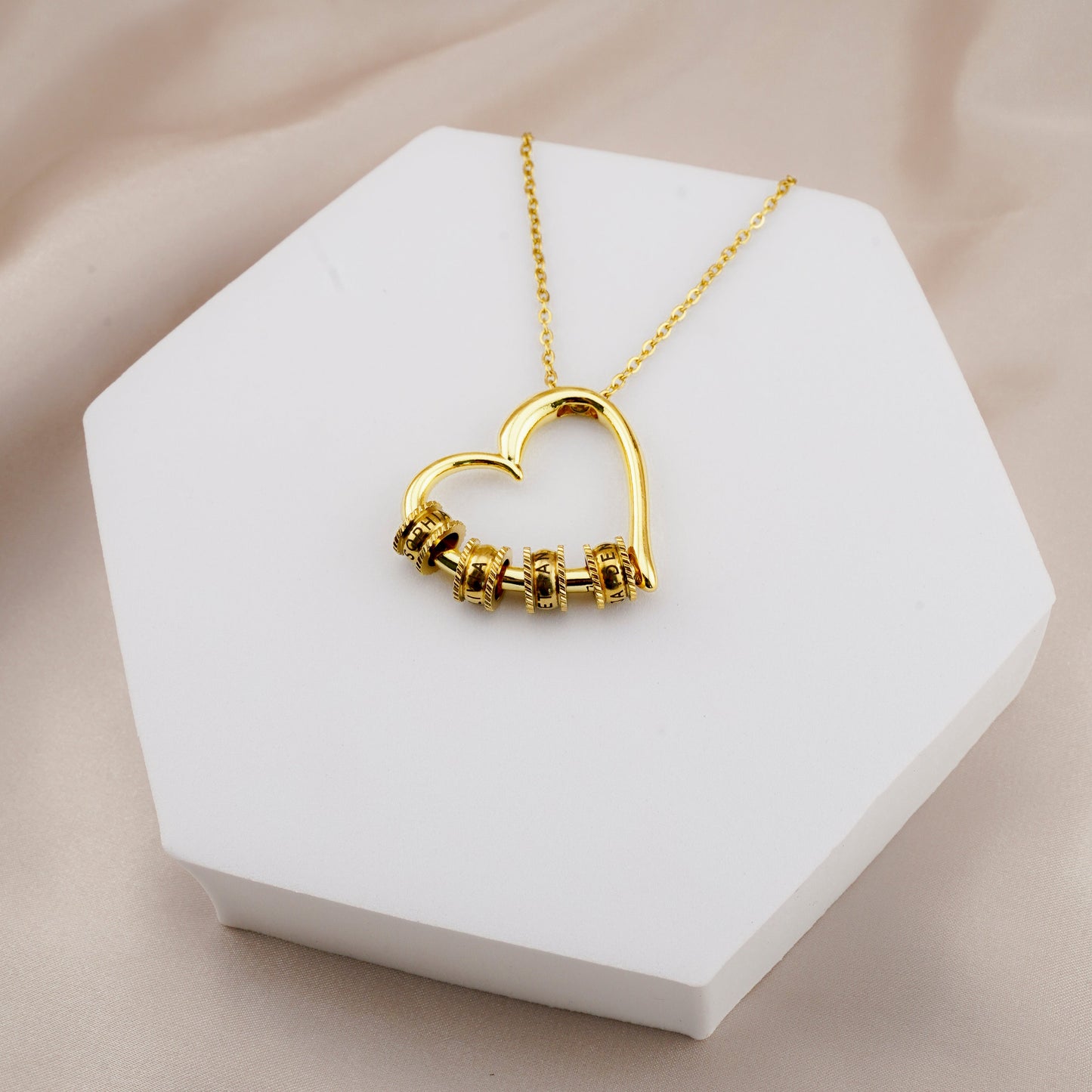 Family Heart Necklace | Message-Card Gift She Will Open Twice