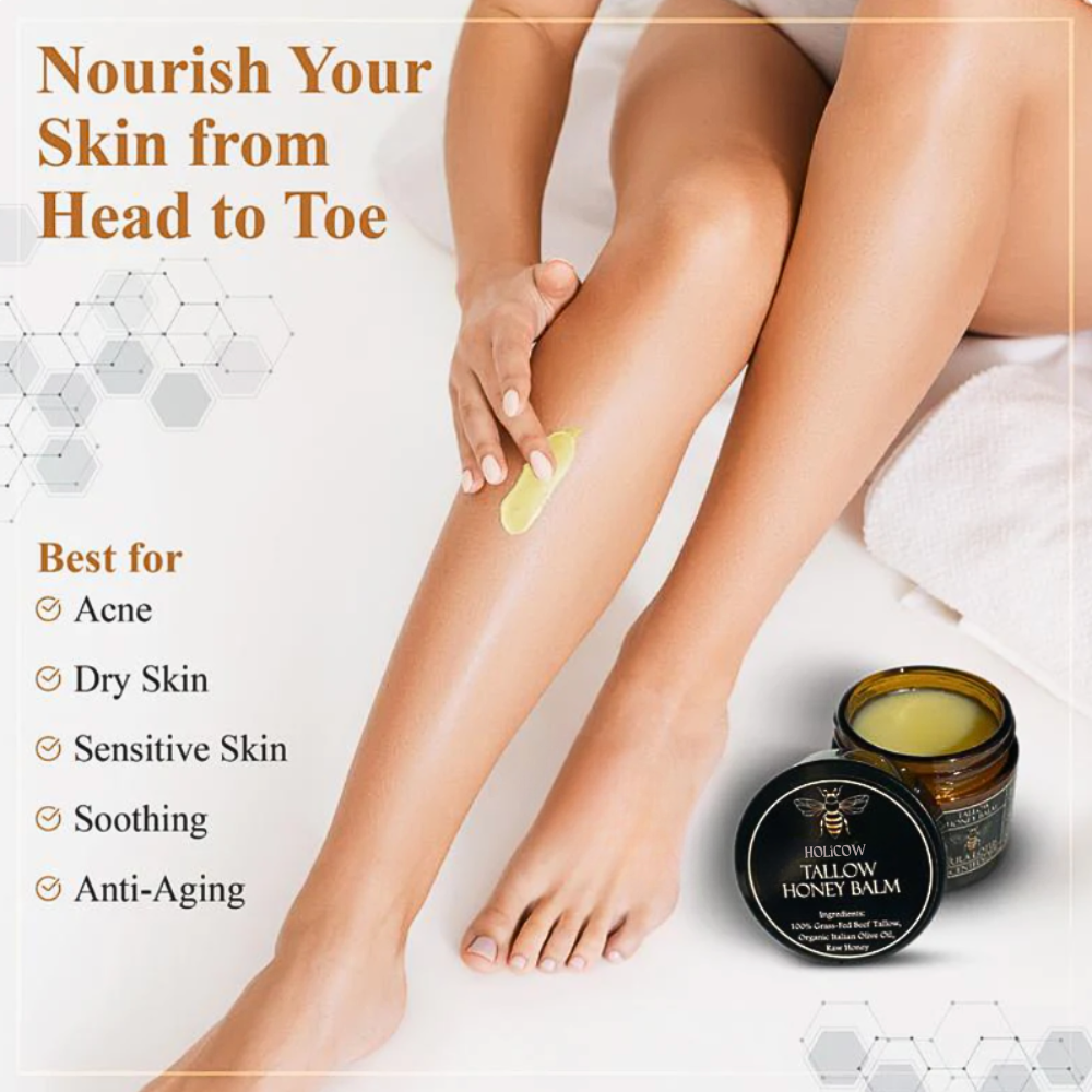 Pure Tallow Skin Balm | Whipped Grass-Fed Moisturizer for Dry Skin