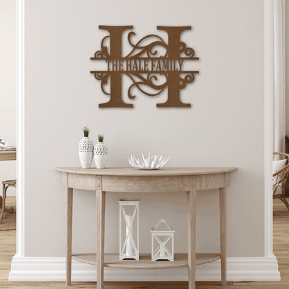 Custom Family Name Sign | Personalized Metal Wall Art (FLAG IT!™ Collection)
