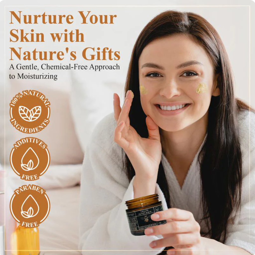 Pure Tallow Skin Balm | Whipped Grass-Fed Moisturizer for Dry Skin