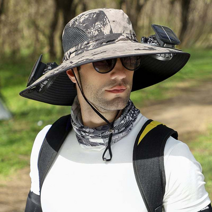 Solar Breeze™ Fan Hat | Solar-Powered Cooling Hat for Outdoor Work & Play