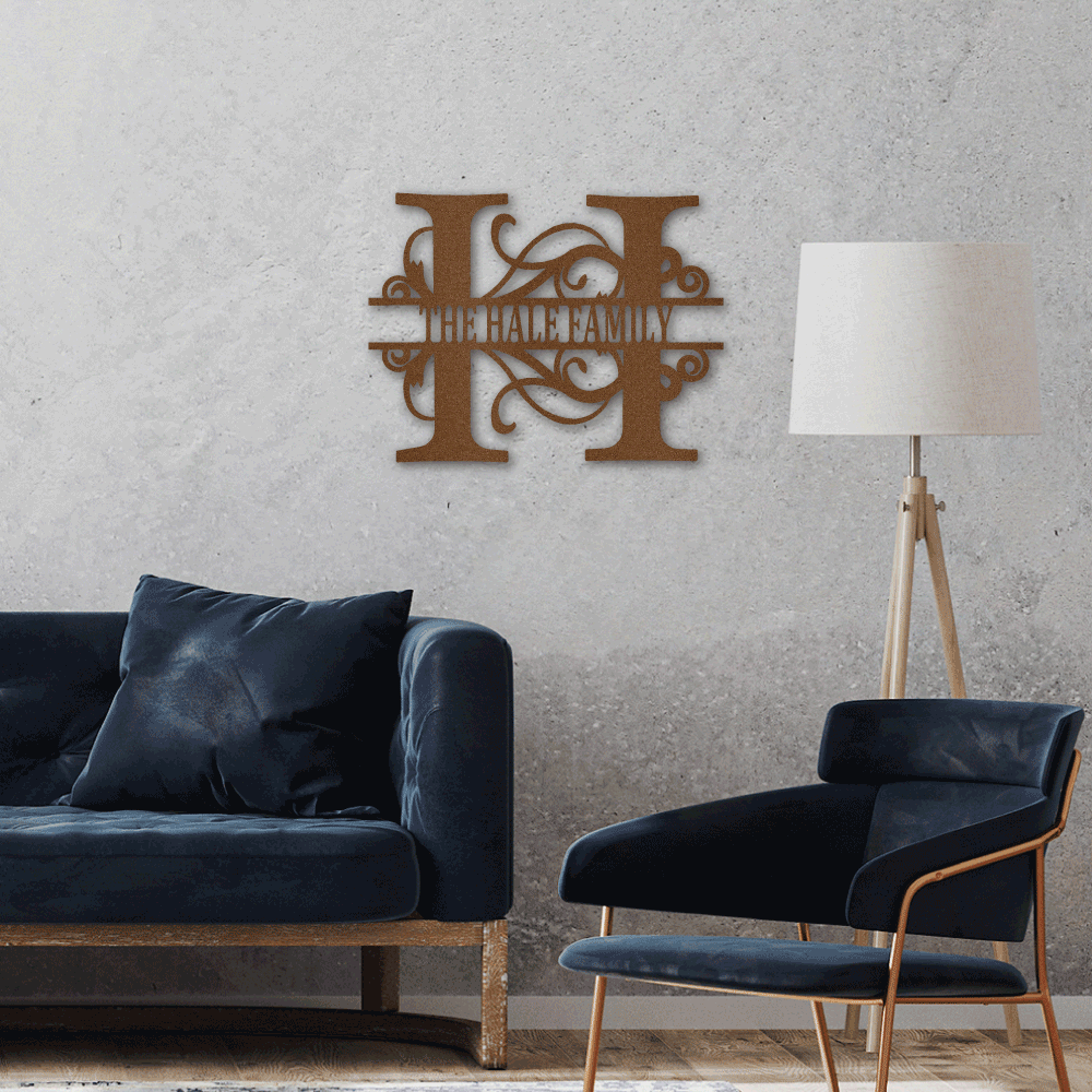 Custom Family Name Sign | Personalized Metal Wall Art (FLAG IT!™ Collection)