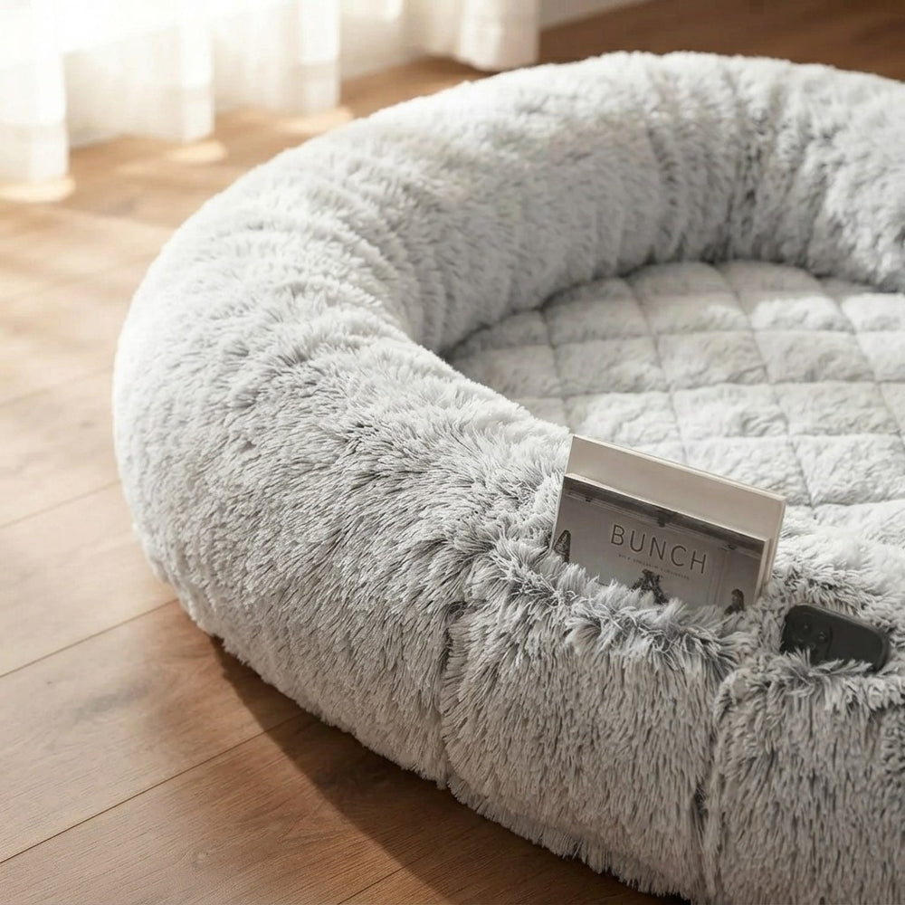 Washable Faux Fur Human Dog Bed
