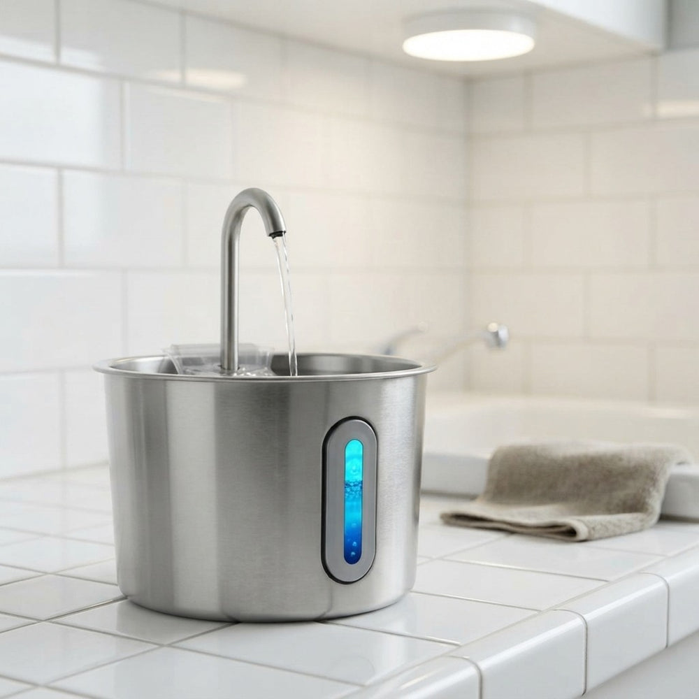 OYES Stainless Steel Automatic Pet Water Fountain