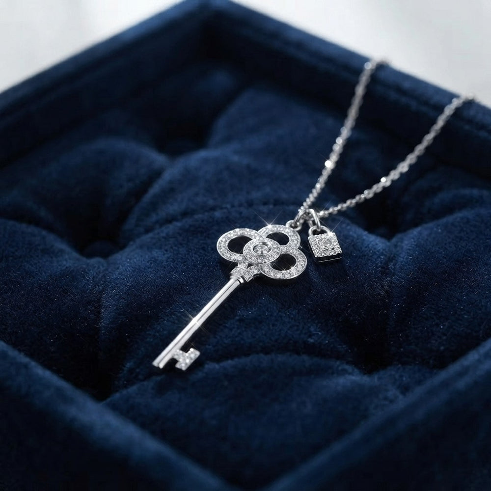 Key Heart Necklace Gift Set